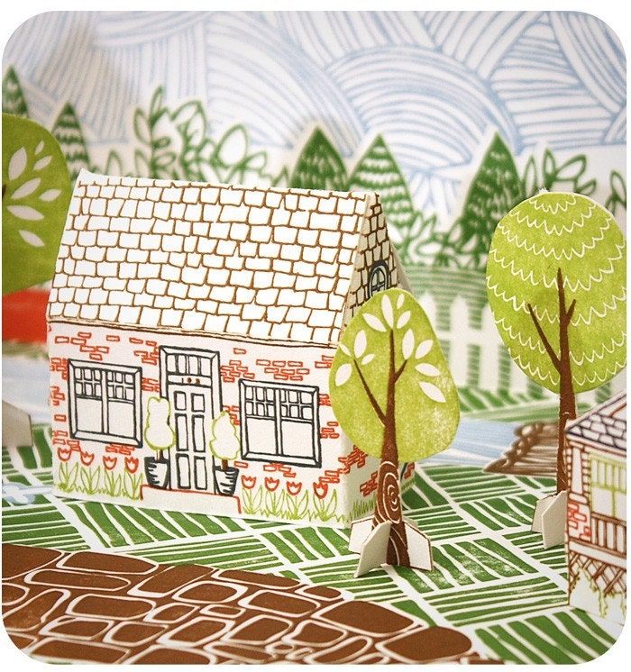 Letterpress Paper House Kit--Chandler Lane