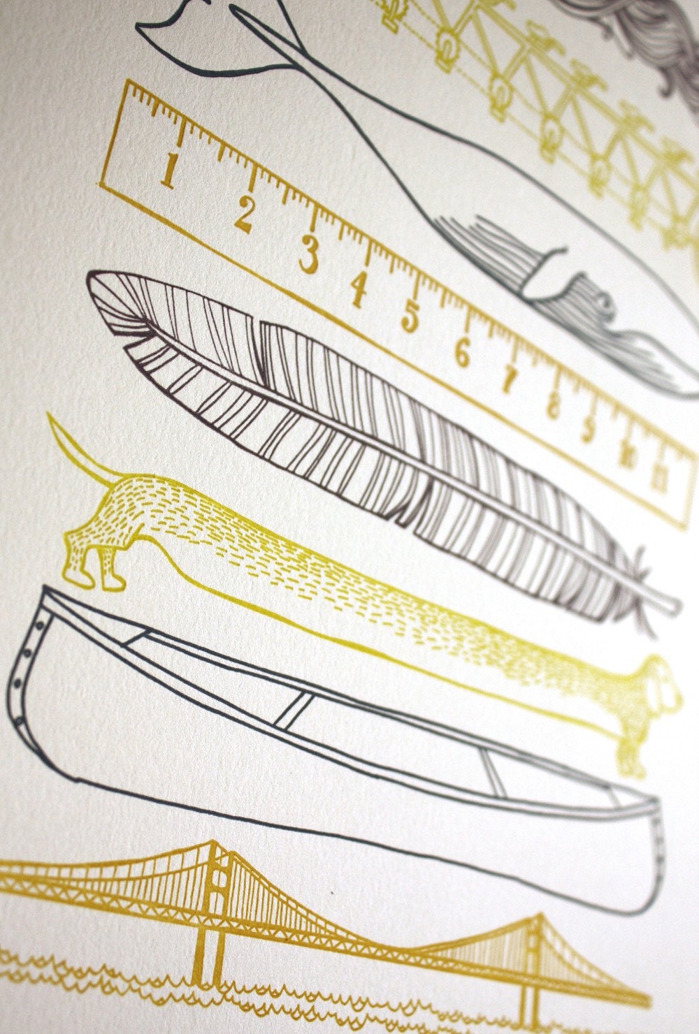 Things That Are Long LETTERPRESS POSTER 11x14