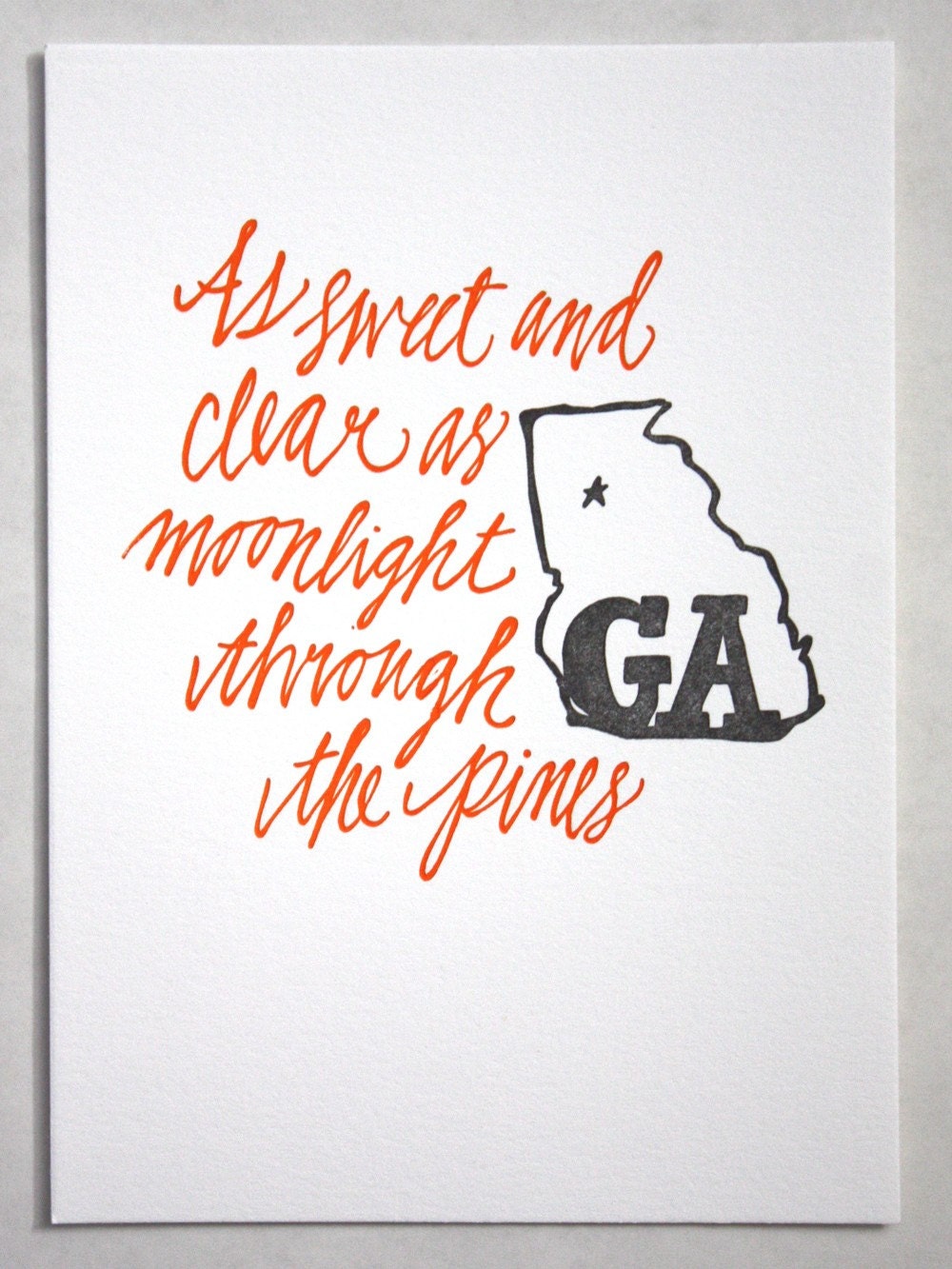 Georgia Letterpress Art Print