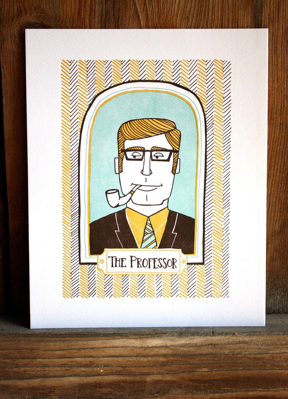 The Professor Letterpress Print