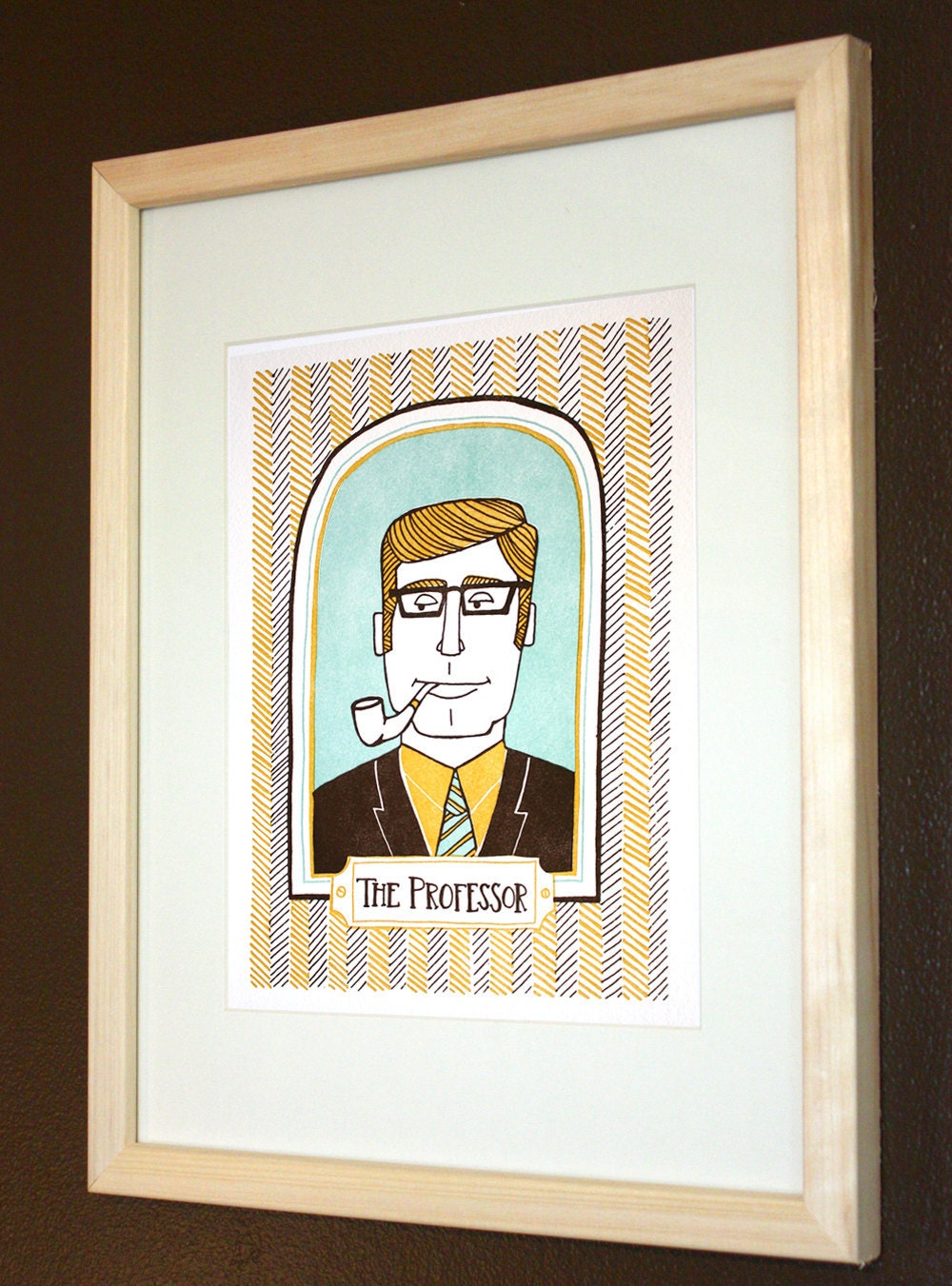 The Professor Letterpress Print
