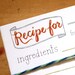 3x5 Recipe Cards Illustrated by Hand