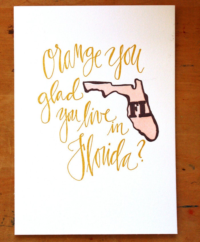 Florida State Series-Letterpress Print