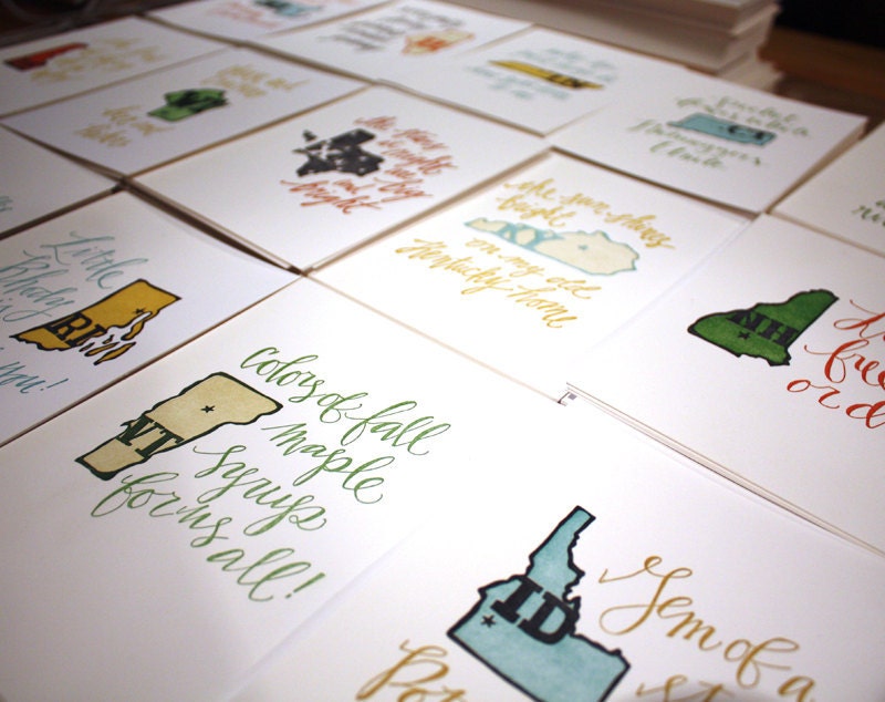 Massachusetts Letterpress Print