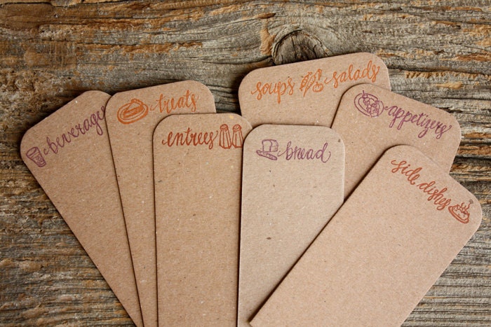 Letterpress Recipe Cards and Recipe Box