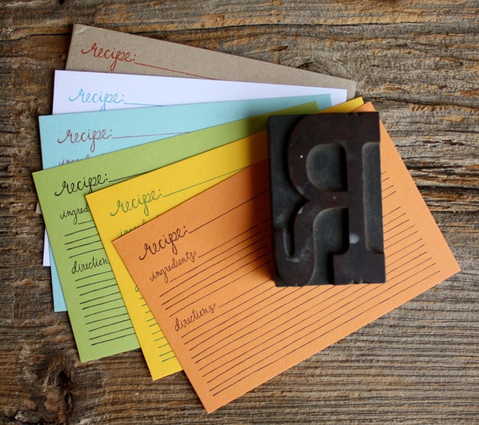 Recipe Cards --21 pack addition