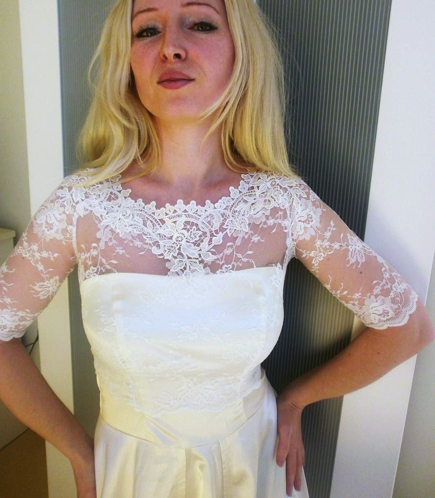 Reserved for Siobhan Stabler Kiss Me In BARILOCHE ivory bridal lace top ivory lace top ivory lace blouse bridal bolero jacket