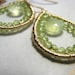 Peridot and Prehnite gold filled wire wrapped gemstone earrings
