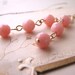 Honeysuckle Pink opal pastel gold filled earrings