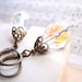 Shabby chic AB crystal filigree earrings