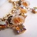 Topaz charm bracelet golden autumn berries