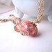 Coral Reef lampwork crystal gold filled chain bracelet