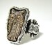 Owl Sacred Bronze Owl Ring the Flying Cat R074