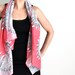 Blue Cotton Scarf with Rattlebox Moth Print