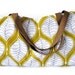 SALE Cotton Tote Bag with My Own Leaf Green Woodland Print