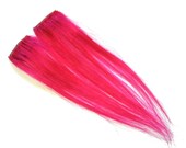 Hair Extensions - Neon Pink Clip In Human Hair Streaks