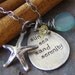 Sun Sea Sand Serenity.....hand stamped sterling silver Beach necklace