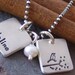 little squares....hand stamped fine silver name necklace
