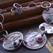 Vintage letters with gem stones...4 letter hand stamped fine silver wax seal style bracelet set with gem stones