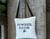 Antique Linen Square Sachet - Powder Room