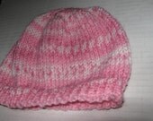 acrylic Baby Hat - 0 - 6 months Hand knit