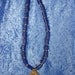 Dukurah Necklace African Blue Beads with Brass Baule