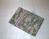 Daddy Diaper Bag, Army ACU Diaper Clutch, Red White & Blue Ribbon