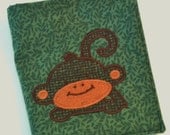 Embroidered Monkey Baby Bib 6 to 12 months