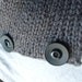 Grey EXPRESSIONS / Neckwarmer-Cowl For Men/UNISEX  - Featuring WEATHERED Vintage Buttons