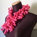 Hot Pink Anemone Art Scarf