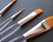 Set of 4 Royal Clear Choice Taklon Brushes 
