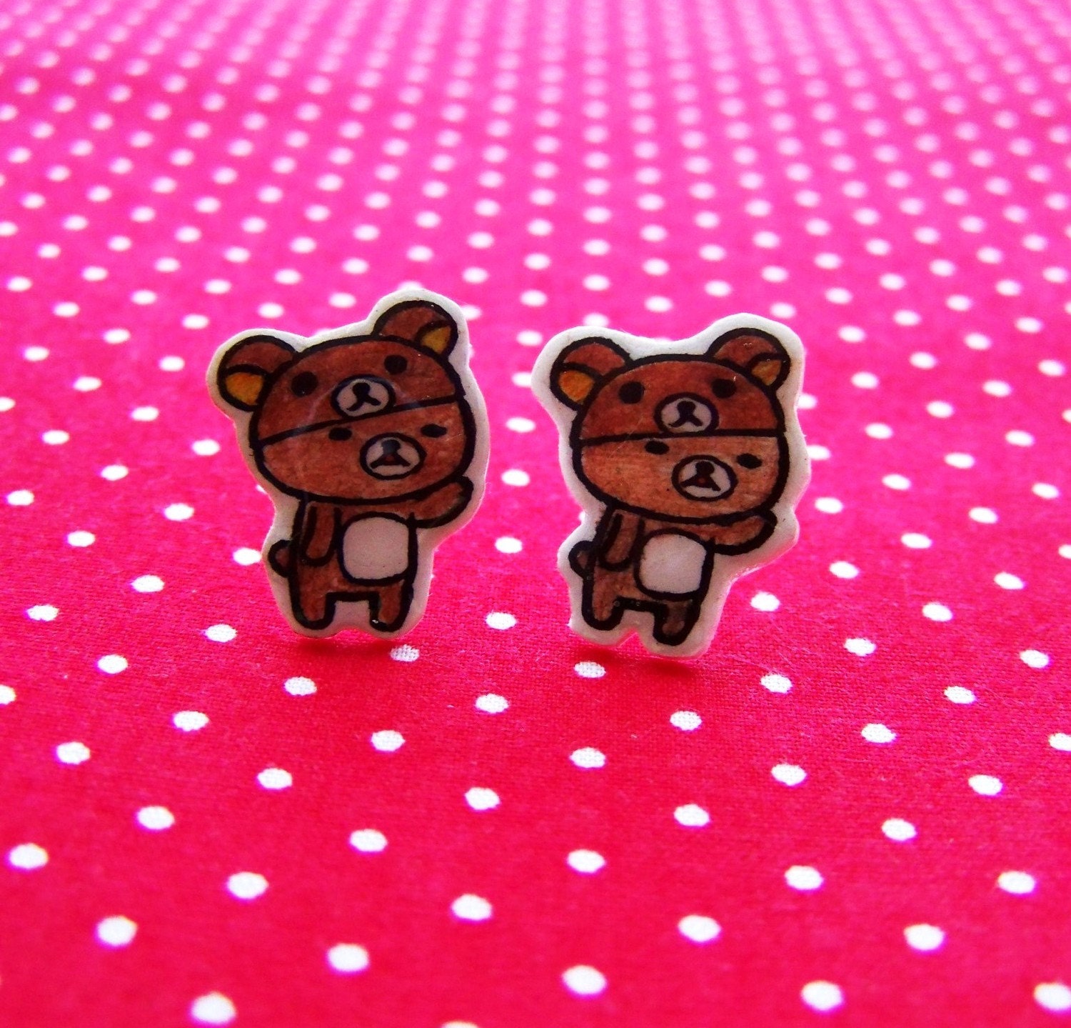 Rilakkuma the Relax Bear - Stud Earrings