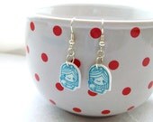 Alice in Wonderland - Blue Line Version - Dangly Earrings