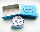Obake Ghost Chan Hand Carved Stamp - Carved and Boxed Series