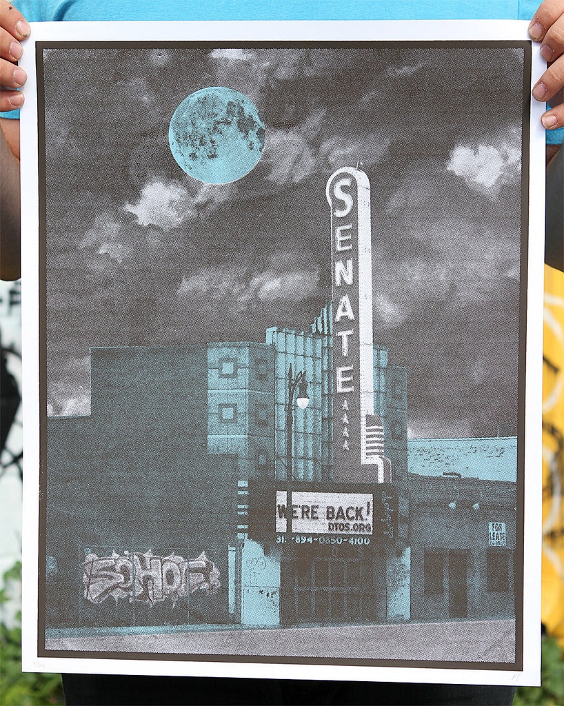 Senate Theater Screenprinted Art Print