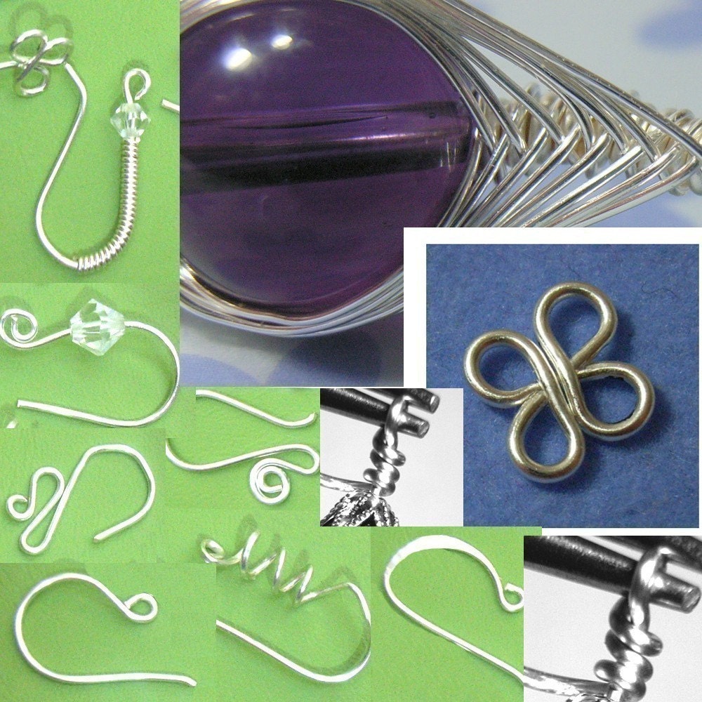 Jewelry Tutorials Wire Basics How to Make 8 different earwires - 4 ring connector loop -herringbone weave and wrapped loops no 41