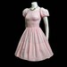 1950s dress / Paris City Chic Vintage 50's Pink Eyelet Full Skirt Dress