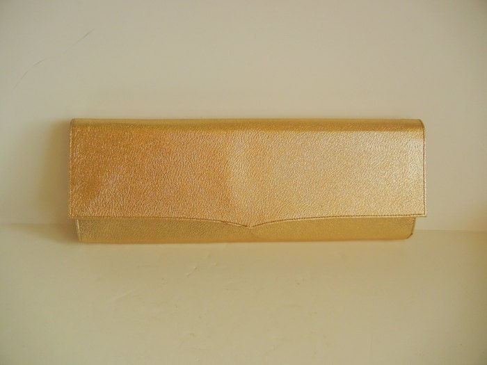 1960s purse / Super Long Sleek Vintage 60's Mod Clutch Envelope Bag