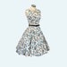 50s dress / Vintage 1950s Peek a Boo Keyhole Bust Full Skirt Dress