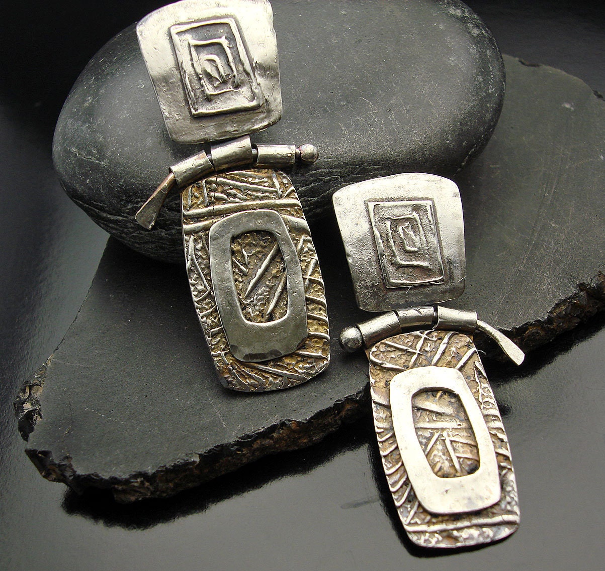 Happy Hinges - Hand Made Sterling Silver Hinged Earrings