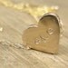Personalized Heart Initial Necklace -  Heart Initial Jewelry Gold Plated Pewter