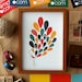 A Lovely Peacock Print Red Feather Bird Animal Illustration Modern Home and Garden Wedding Birthday Gift Idea Children Art