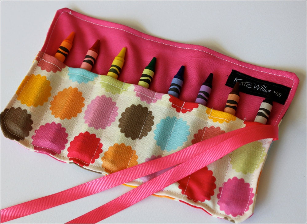 Mini Me Flower Dot Crayon Holder-8 Crayola Crayons Included-Great Stocking Stuffer