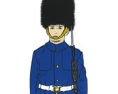 Silkscreen print - royal palace guard from London