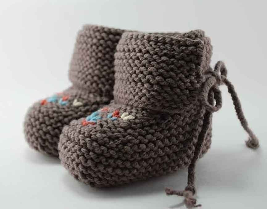 Sweet Baby Taupe Moccasin Booties