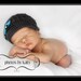 Newborn Newsboy Beanie with removable Car Applique - Hand Crocheted, Gray, Blue, White
