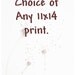 Choice of ANY 11x14 PRINT