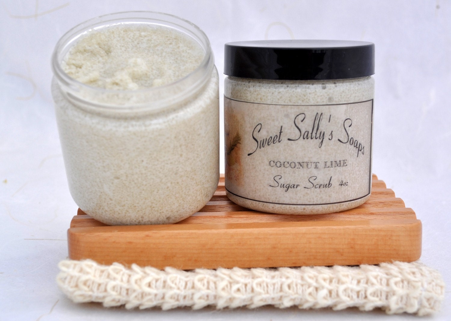 Coconut Lime Sugar Scrub 4oz, Emulsified Organic Sugar