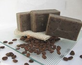 Organic Coffee Soap-Cold Process Soap-Vegan-Natural Skin Care, I Love Coffee Handmade Soap