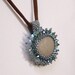 Double Crown Cretan Stone Pendant in Blue